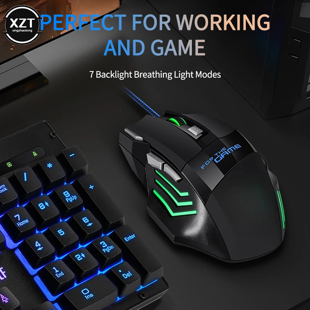 WYMECT 5500 DPI Wired Gaming Mouse with 7 Buttons & RGB LED