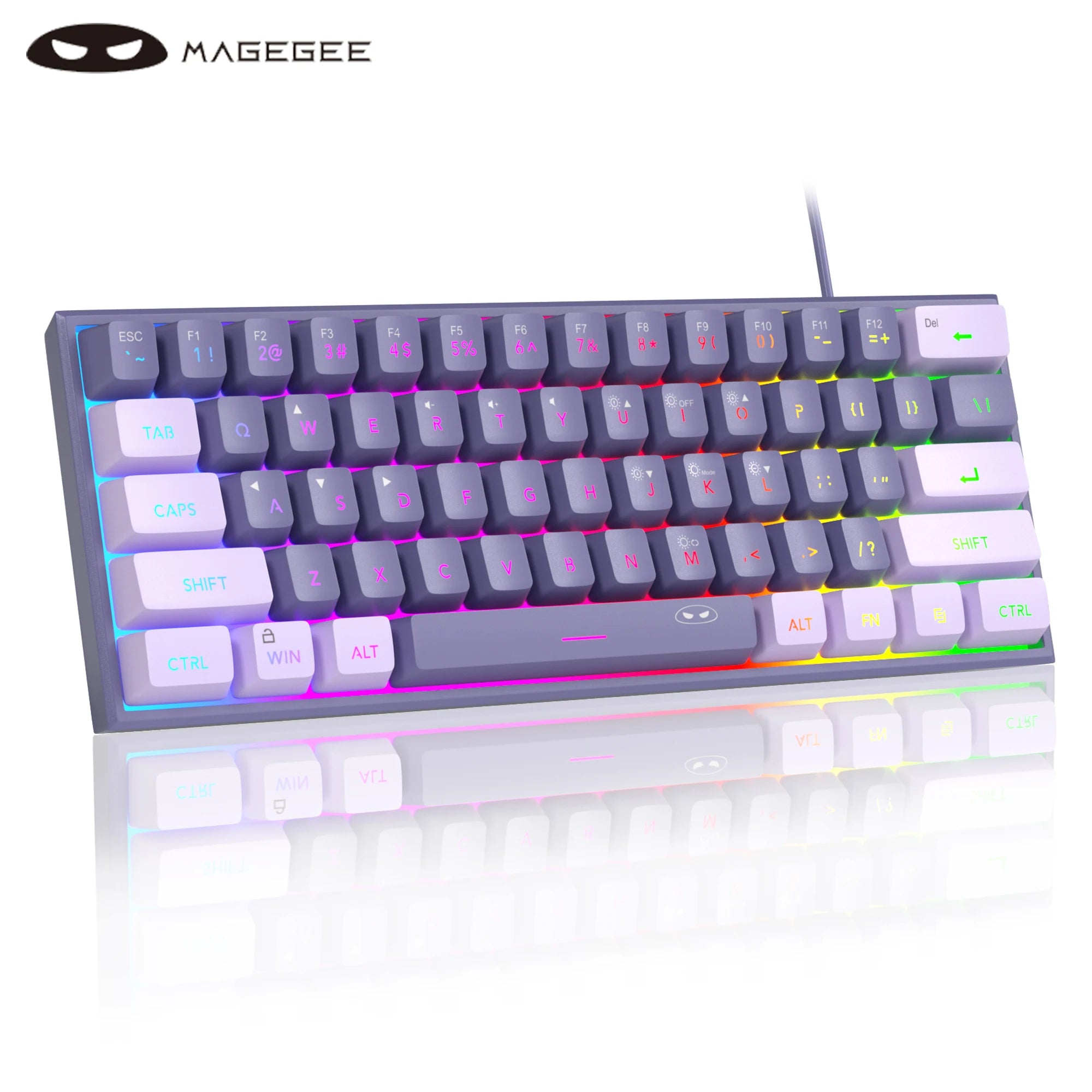 MageGee TS91 60% RGB Mechanical Feel Keyboard – Compact Waterproof