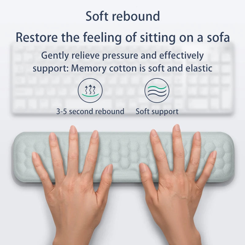 Memory Foam Wrist Rest Pad – Keyboard & Mouse Ergonomic Support
