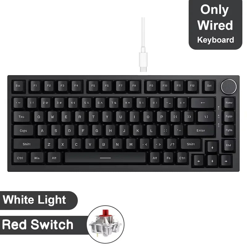 Ajazz AK820 Pro Tri-Mode Wireless Keyboard – 75% Gasket + Knob RGB