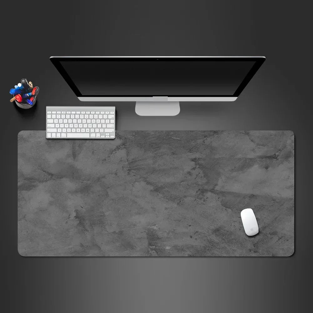 Gray Series Oversized Desk Mat – Mouse & Keyboard Pad, Stitched
