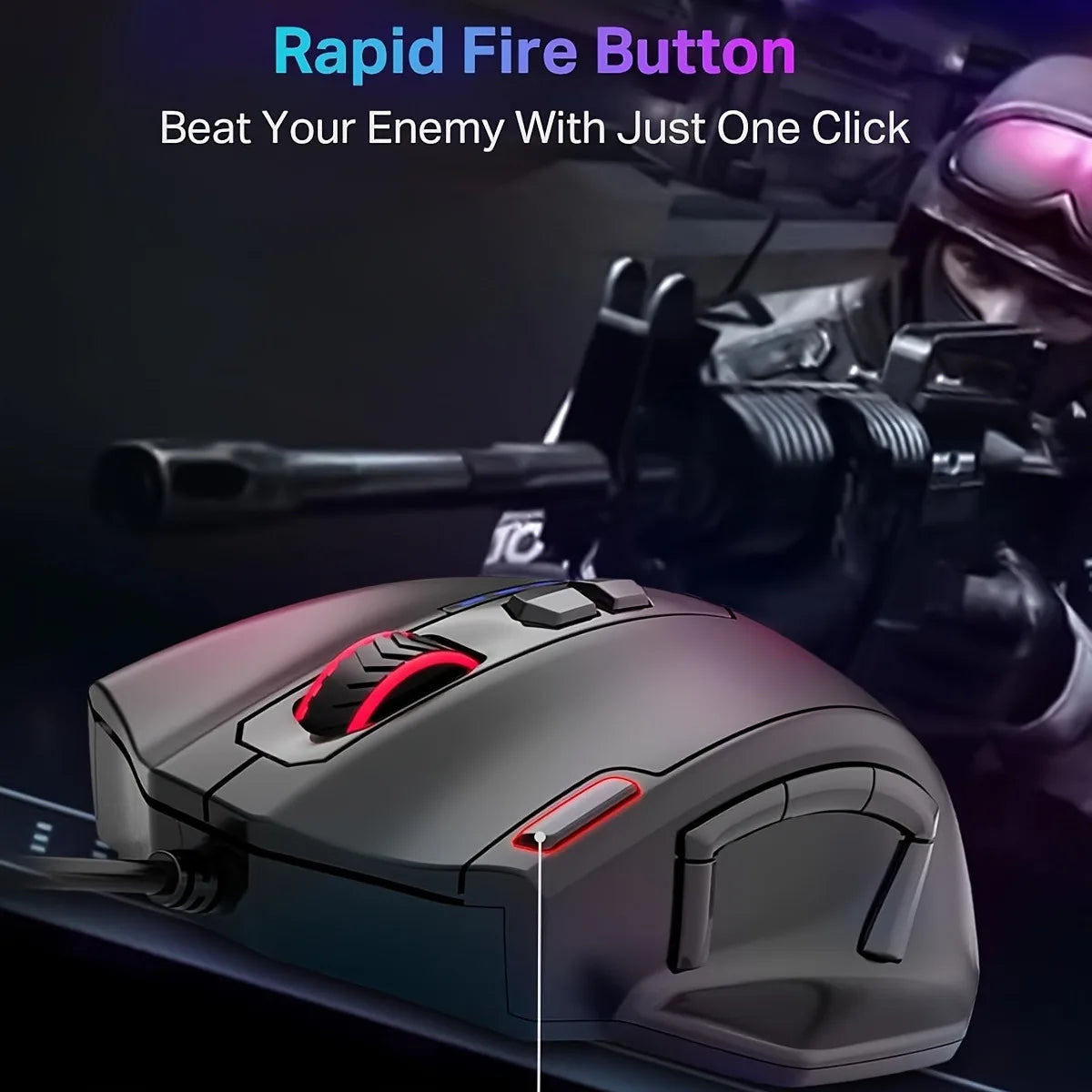 E-YOOSO X-41PRO Wired Gaming Mouse – 11 Programmable Buttons RGB