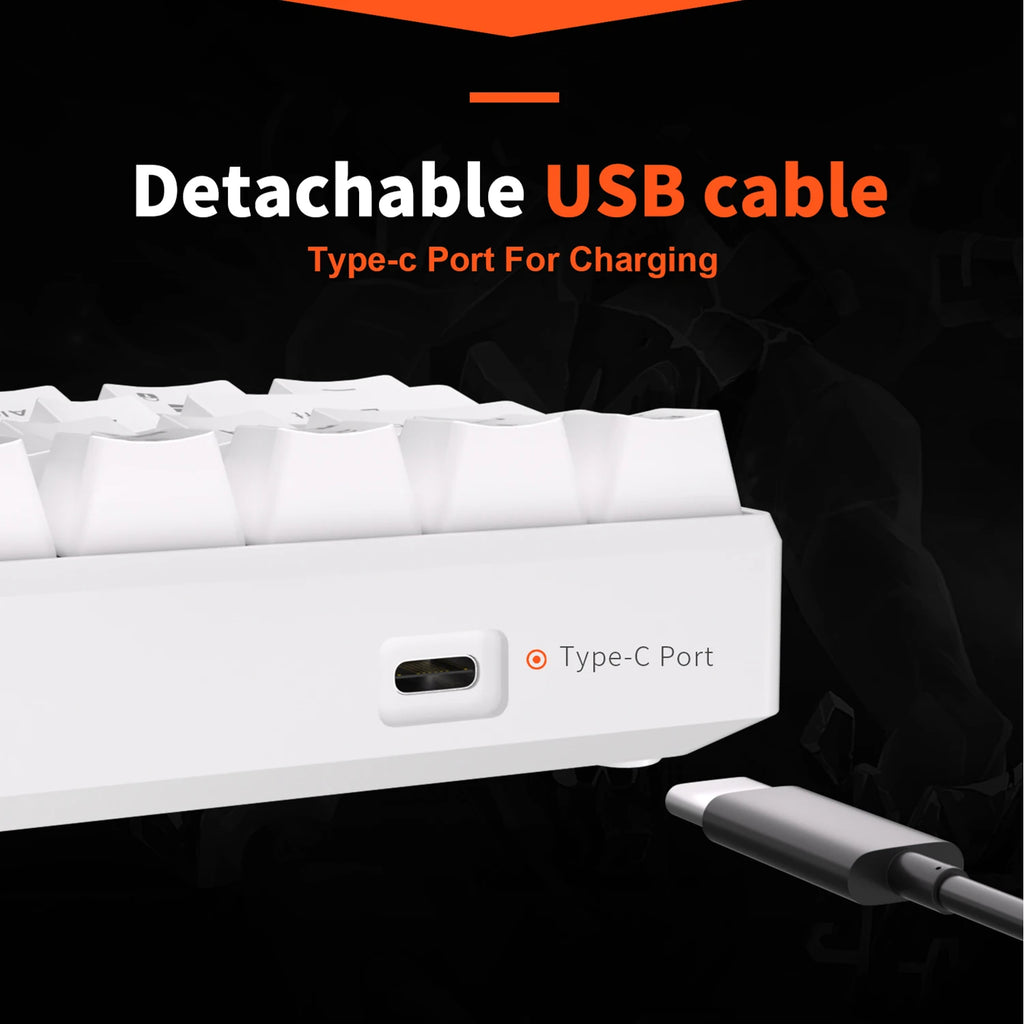 RK Royal Kludge RK61 Tri-Mode Wireless Mechanical Keyboard