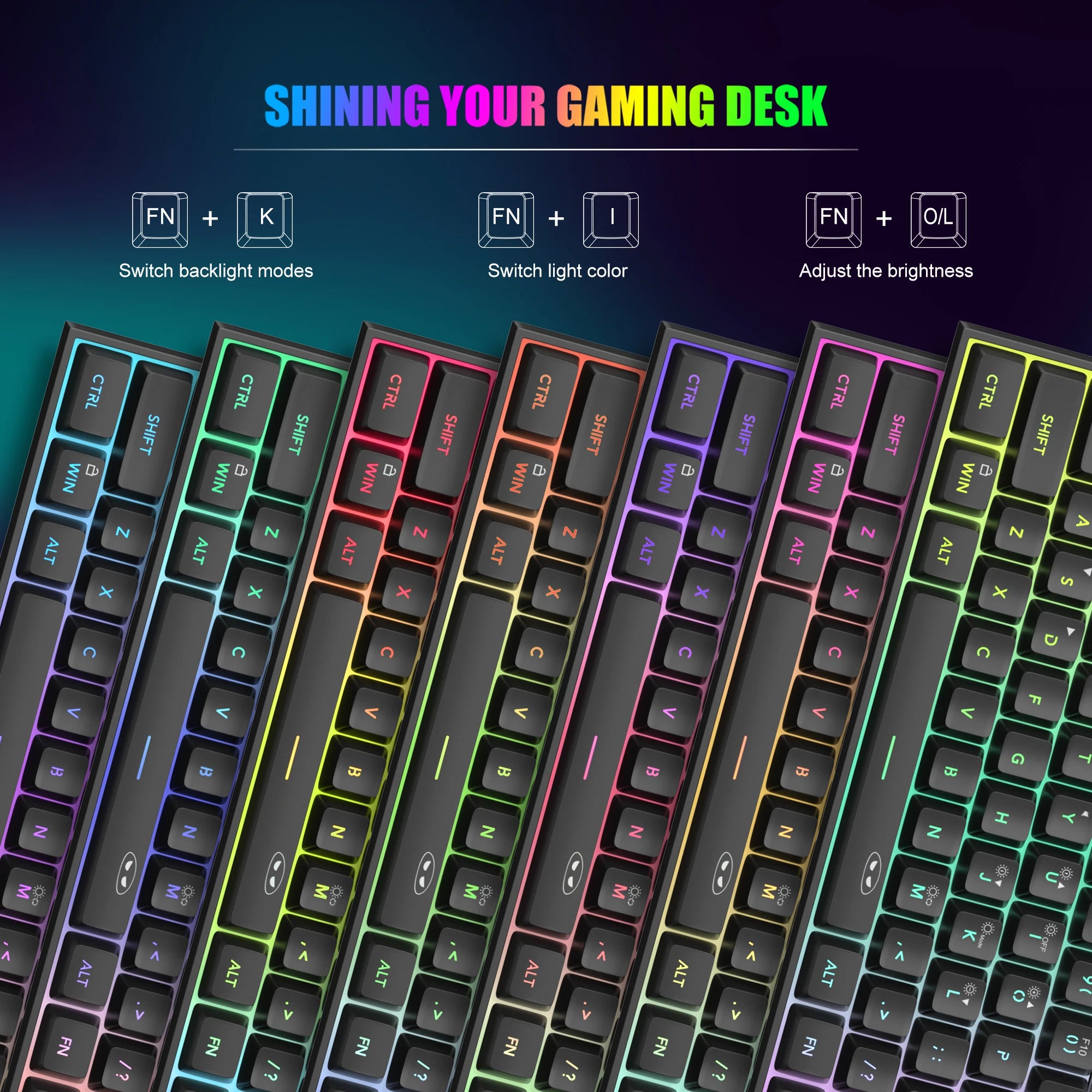 MageGee TS91 60% RGB Mechanical Feel Keyboard – Compact Waterproof
