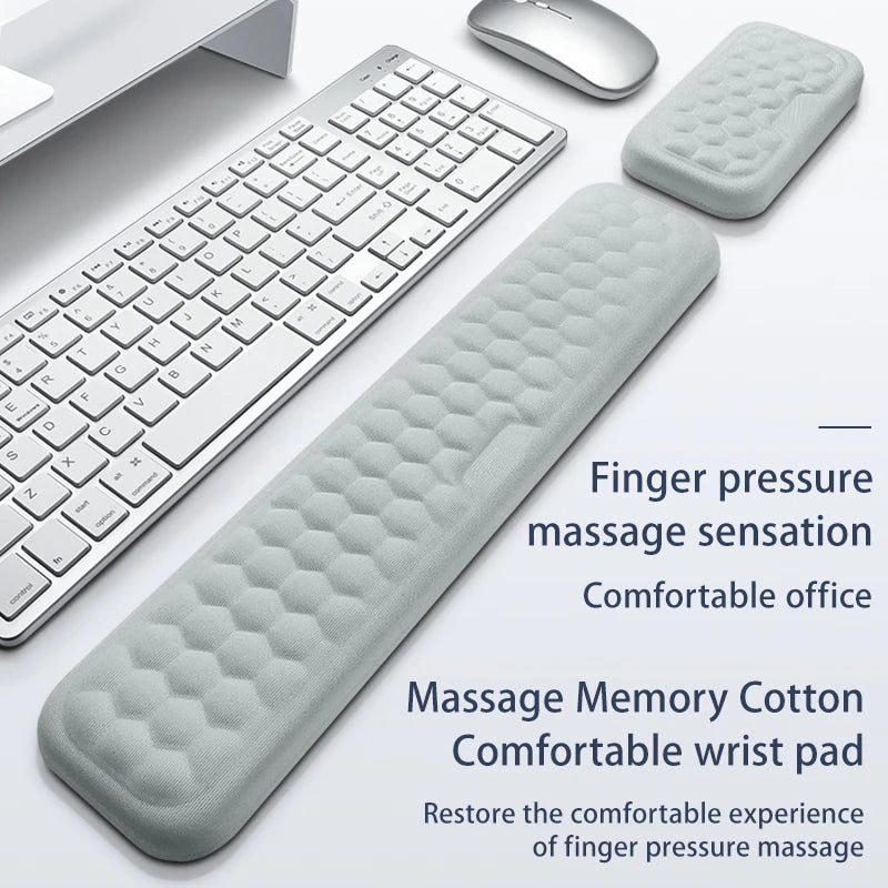 Memory Foam Wrist Rest Pad – Keyboard & Mouse Ergonomic Support