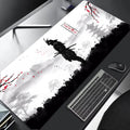 Black Samurai Silhouette  Gaming Mouse Pad