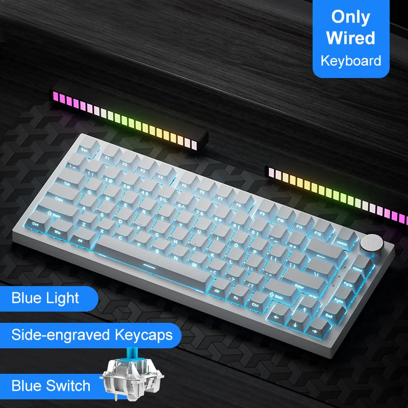 Ajazz AK820 Pro Tri-Mode Wireless Keyboard – 75% Gasket + Knob RGB