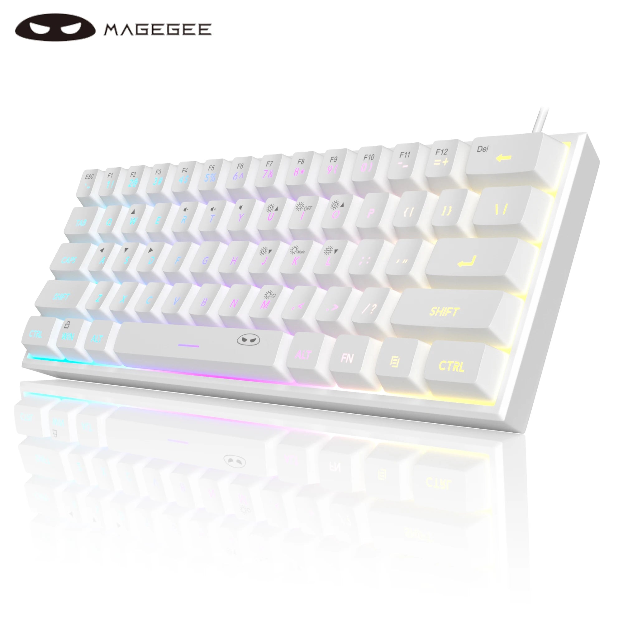 MageGee TS91 60% RGB Mechanical Feel Keyboard – Compact Waterproof