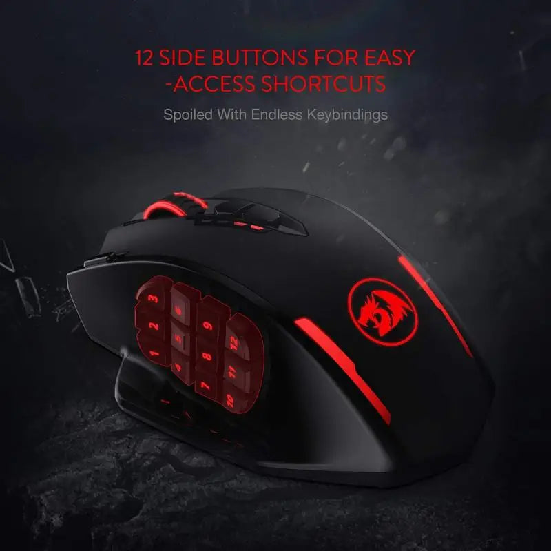 Redragon M913 Tri-Mode Gaming Mouse – 16000 DPI, 16 Buttons RGB