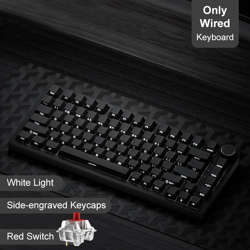 Ajazz AK820 Pro Tri-Mode Wireless Keyboard – 75% Gasket + Knob RGB