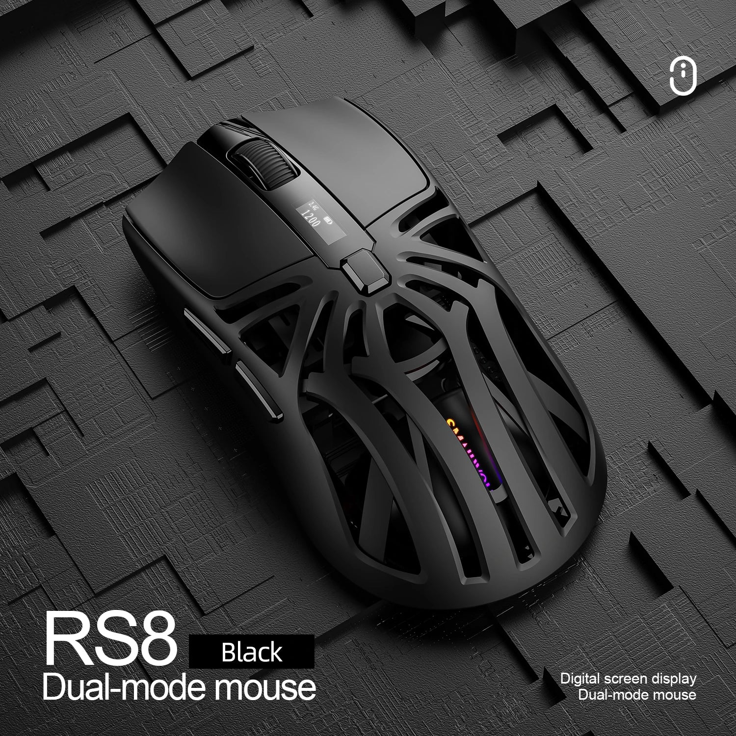 SmailWolf RS8 Tri-Mode Wireless Gaming Mouse