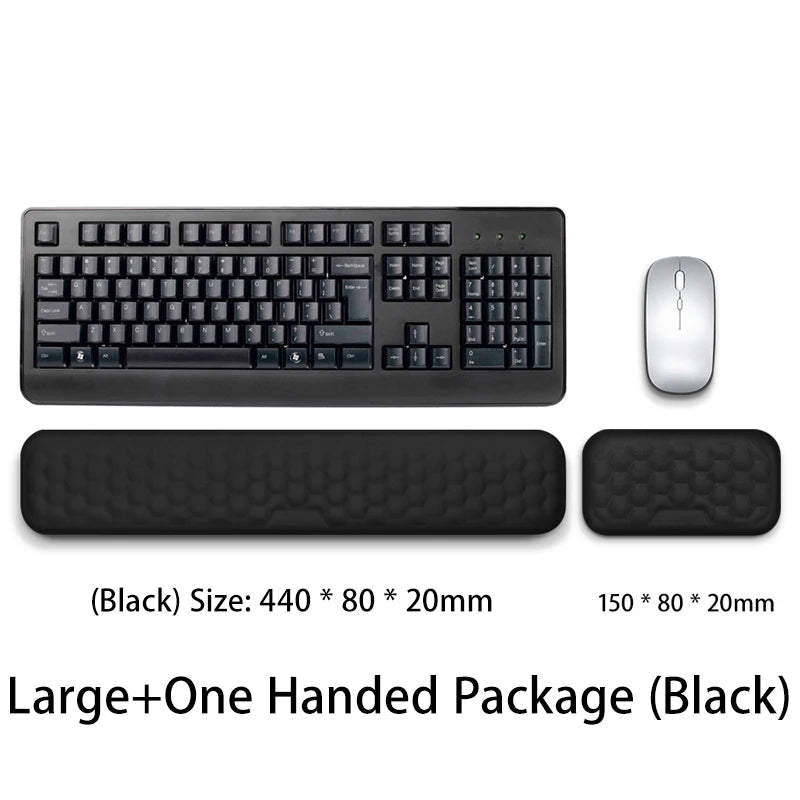 Memory Foam Wrist Rest Pad – Keyboard & Mouse Ergonomic Support