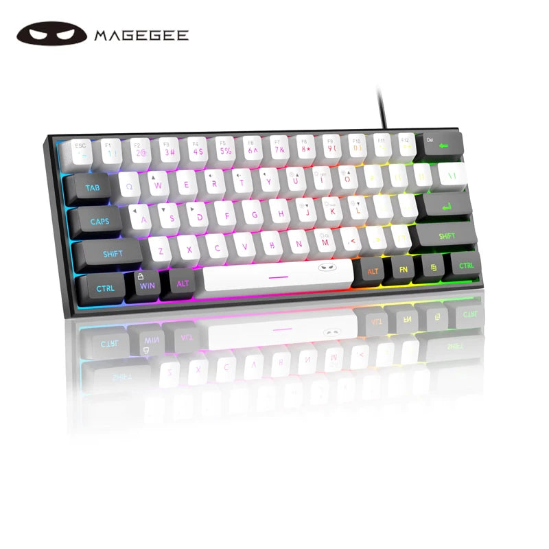 MageGee TS91 60% RGB Mechanical Feel Keyboard – Compact Waterproof