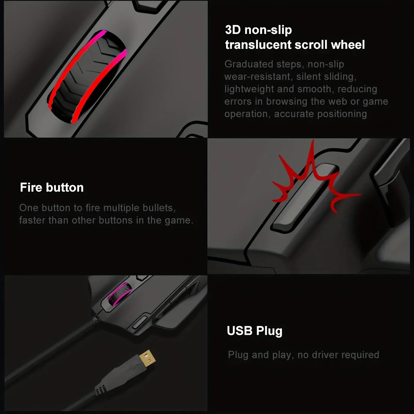 E-YOOSO X-41PRO Wired Gaming Mouse – 11 Programmable Buttons RGB