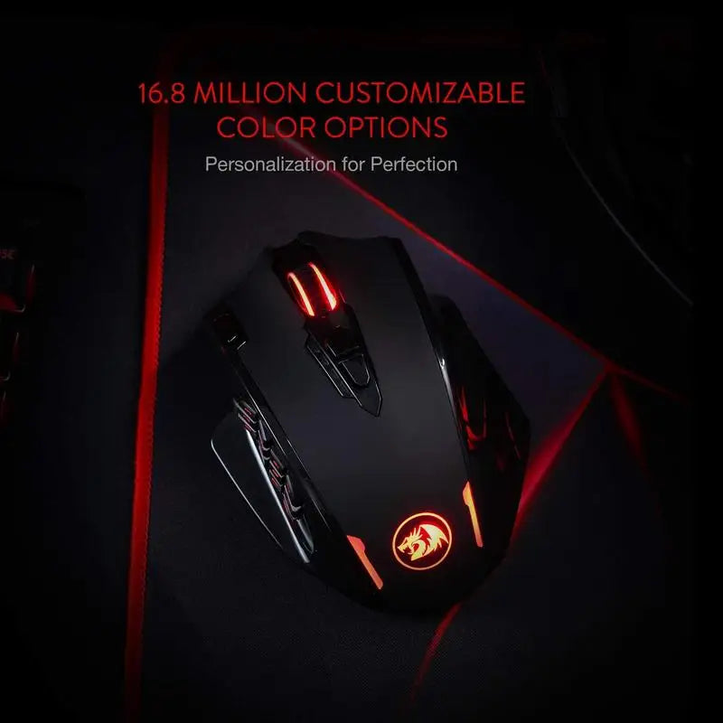 Redragon M913 Tri-Mode Gaming Mouse – 16000 DPI, 16 Buttons RGB
